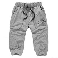 Short Homme Fashion Slim Fit Sport Casual jogging court gris